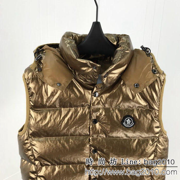MONCLER蒙口 2018年秋冬新款 最輕最保暖 男款羽絨馬甲 採用90%國標白鵝絨 背後透明Logo大標 ydi2299